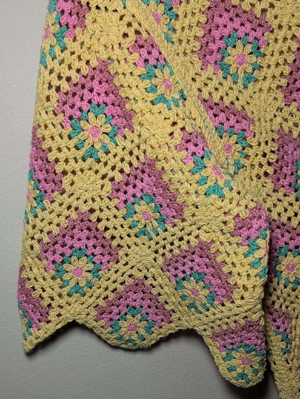Zara Limited Release Crochet Knit Mini Dress Yellow Pink Green Boho NEW Size S - Picture 7 of 9